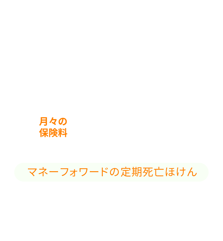 ネット保険だから実現できるお手頃な保険料 月々の保険料659円 マネーフォワードの定期死亡保険