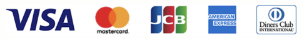 VISA、Mastercard(R)、JCB、AMEX、Diners